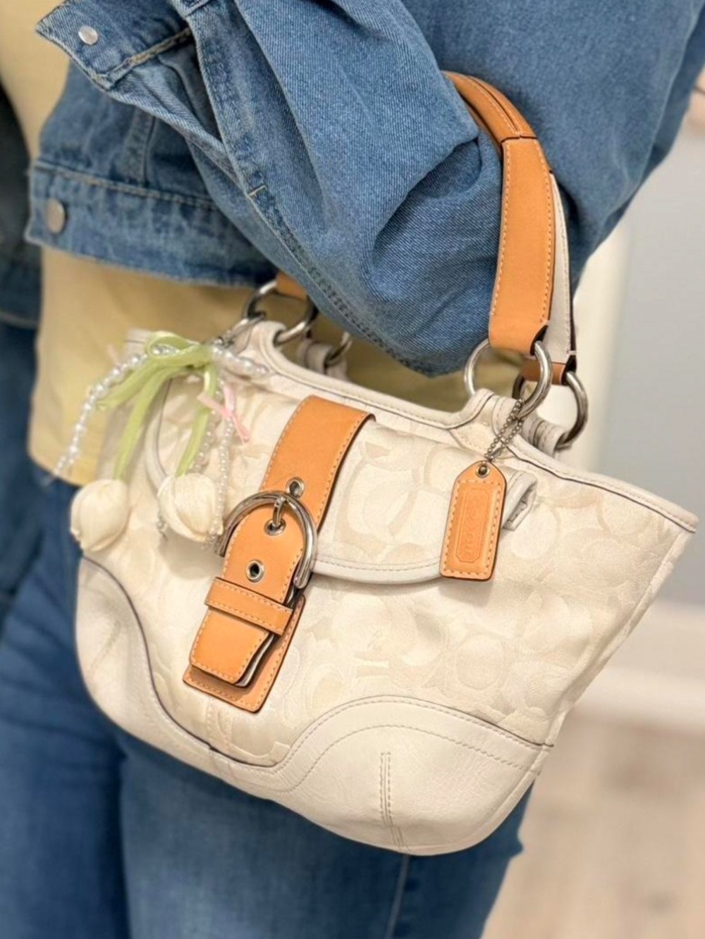 COACH MINI SOHO BAG IN OPTIC WHITE